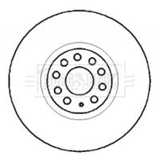 Borg & Beck 2 x Vented Front Brake Discs BBD5755S
