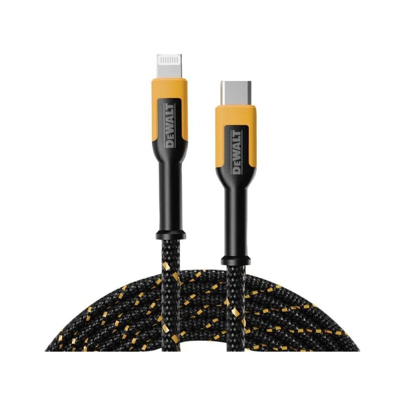 DEWALT Telecoms USB C to Lightning® Reinforced Charging Cable 1.2m (4ft)