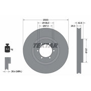 Textar 2 x Front Brake Discs 92180003