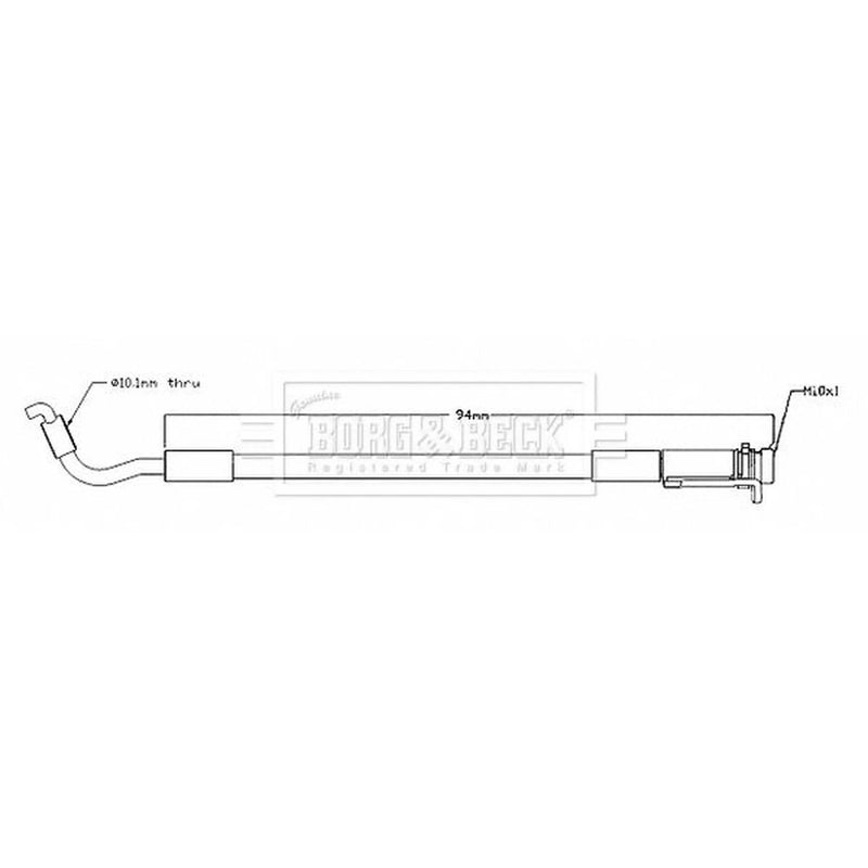 Borg & Beck Brake Hydraulic Hose Line Rear BBH8679
