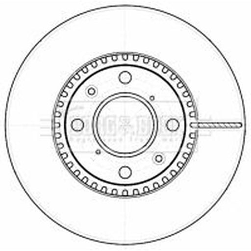 Borg & Beck 2 x Vented Front Brake Discs BBD4537