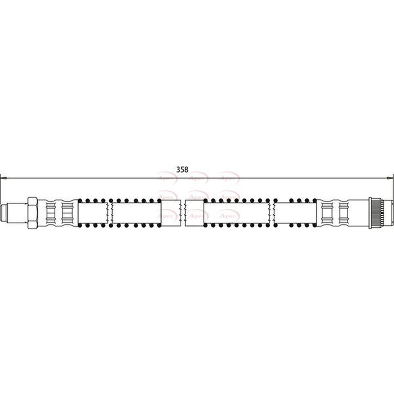 Apec Brake Hydraulic Hose Line Rear HOS3003