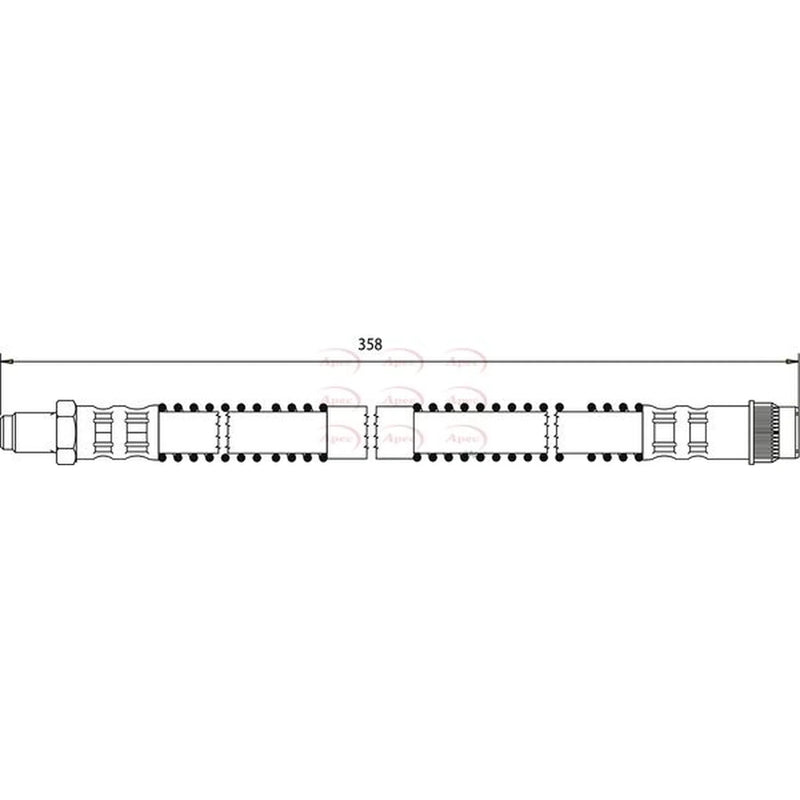 Apec Brake Hydraulic Hose Line Rear HOS3003