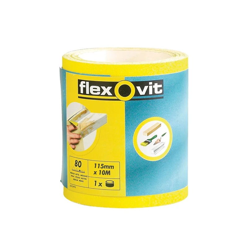 Flexovit High-Performance Sanding Roll 115mm x 5m Fine 120G - 66261104026
