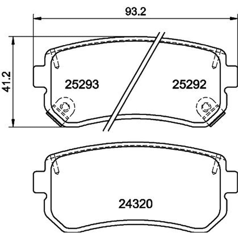 Mintex Rear Brake Pad Set MDB3232