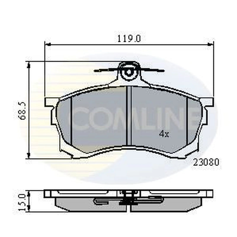 Comline 4 x Front Brake Pad Set CBP3452