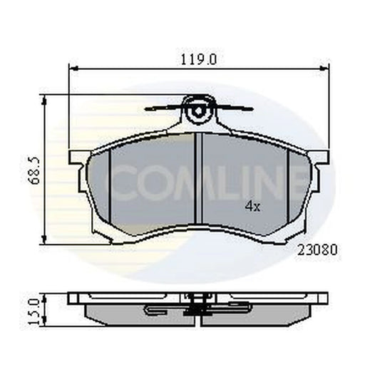 Comline 4 x Front Brake Pad Set CBP3452