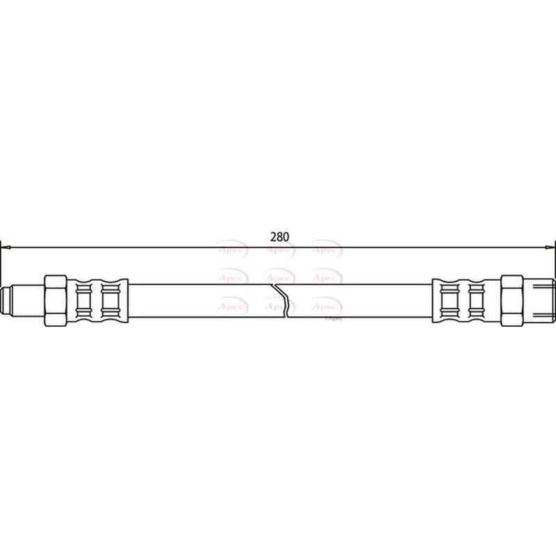 Apec Brake Hydraulic Hose Line Rear HOS3139