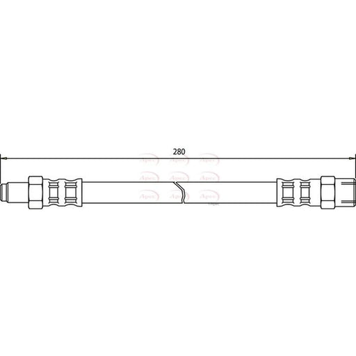 Apec Brake Hydraulic Hose Line Rear HOS3139