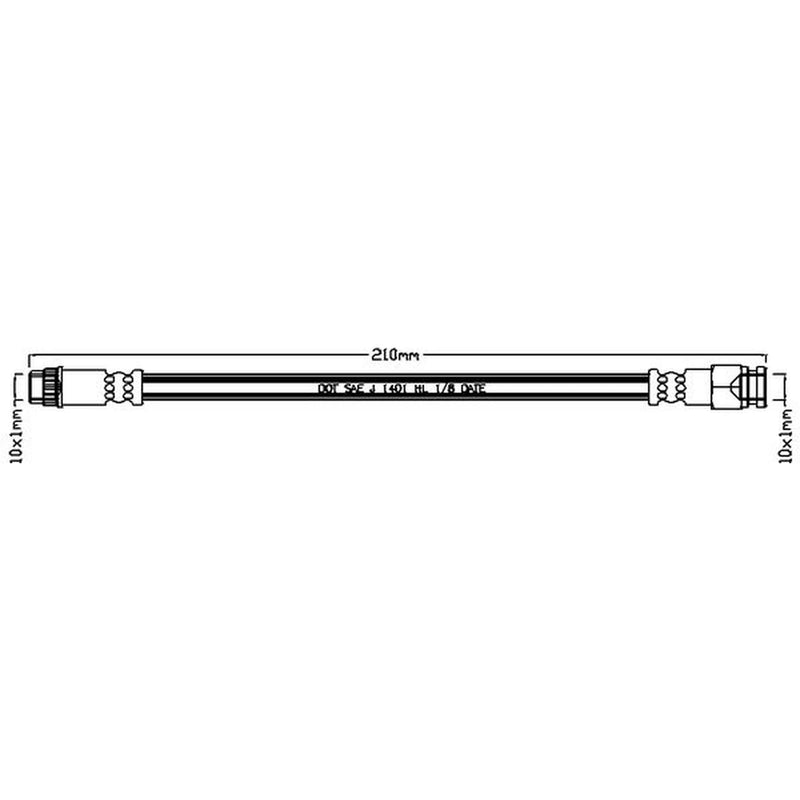 Abtex Brake Hydraulic Hose Line Rear ABH1046