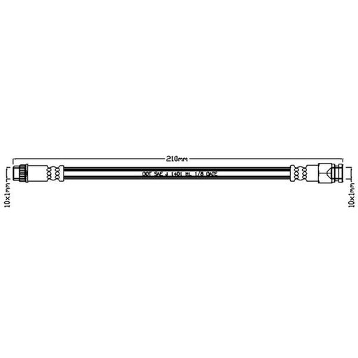 Abtex Brake Hydraulic Hose Line Rear ABH1046