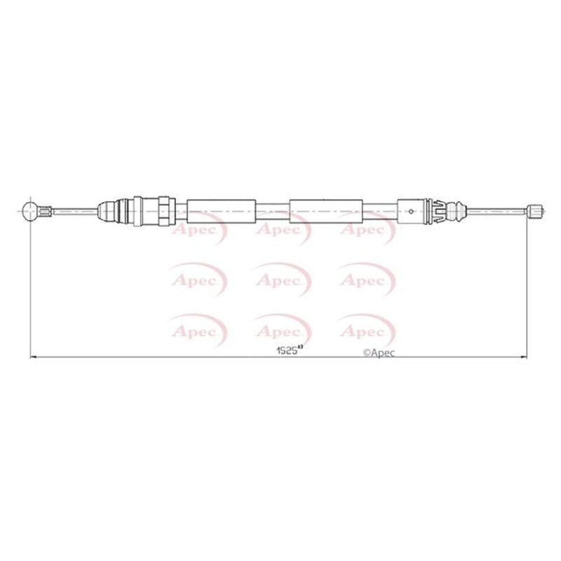 Apec Handbrake Cable Left Rear CAB1606