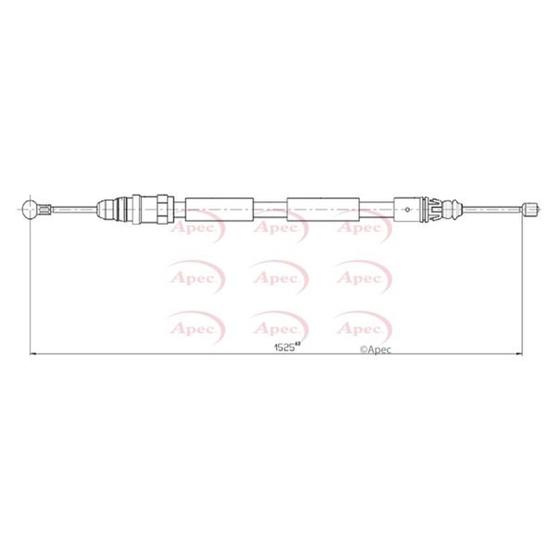 Apec Handbrake Cable Left Rear CAB1606