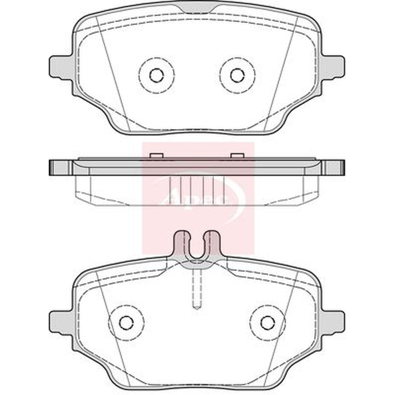 Apec Rear Brake Pad Set PAD2393