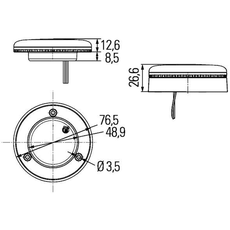 Hella Interiorlamp White 2JA Interior 2JA 344 599-301 2JA 344 599-301