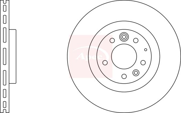 Apec 2 x Brake Disc Set Vented