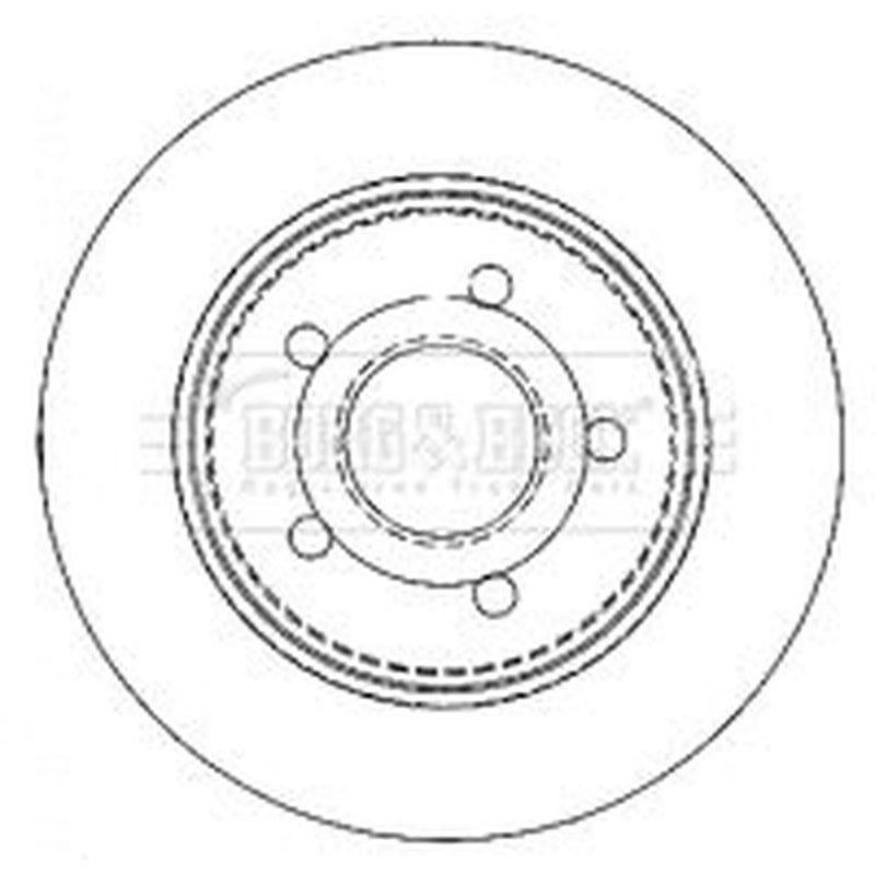 Borg & Beck 2 x Solid Rear Brake Discs BBD4476