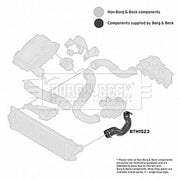 Borg & Beck Intercooler Turbo Charge Air Hose BTH1523