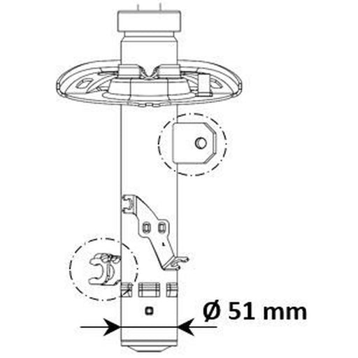 KYB Shock Absorber Damper Strut Front Left 3338015