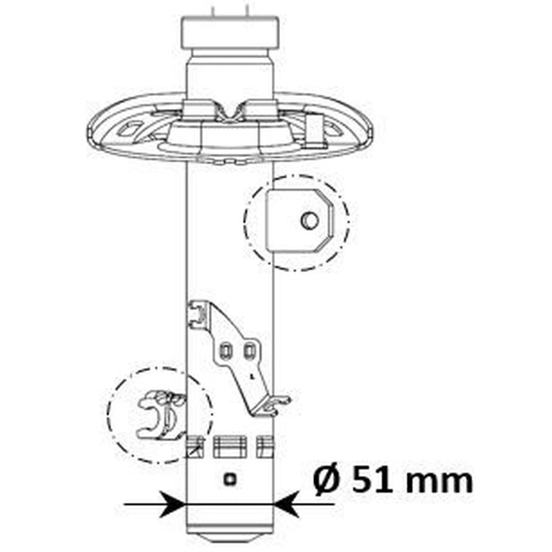 KYB Shock Absorber Damper Strut Front Right 3338014
