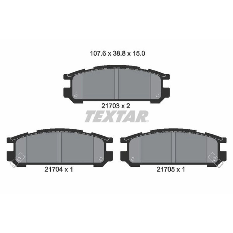 Textar Rear Brake Pad Set 2170301