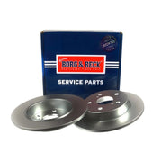 Borg & Beck 2 x Solid Rear Brake Discs BBD5585