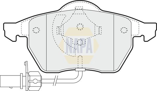 NAPA Front Brake Vented Discs & Pads fits AUDI FORD SEAT