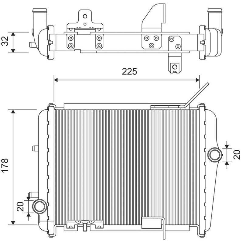 Valeo Engine Radiator 701416