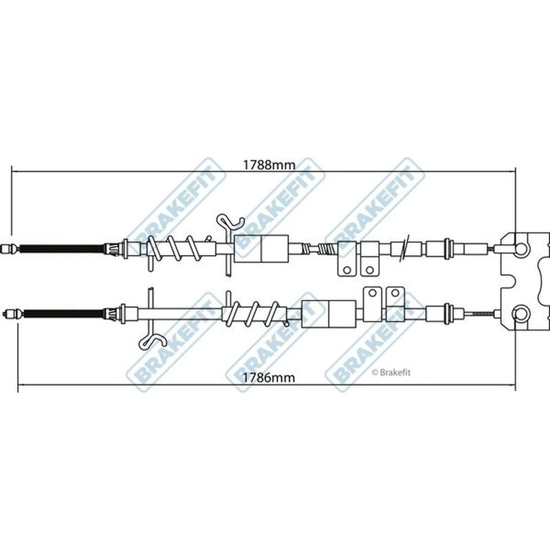 Apec Handbrake Cable Left Rear BBC3199