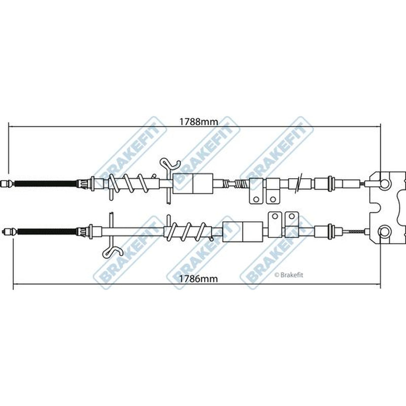 Apec Handbrake Cable Left Rear BBC3199