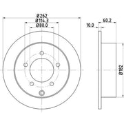 DON 2 x Solid Rear Brake Discs PCD11372