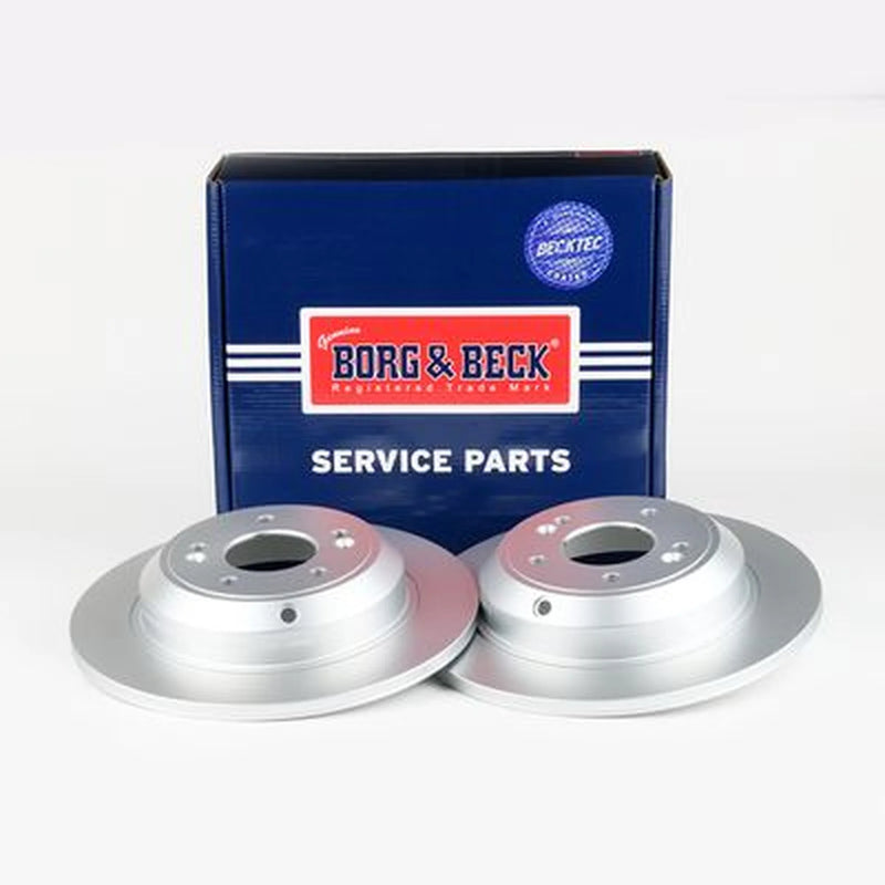Borg & Beck 2 x Solid Rear Brake Discs BBD5608