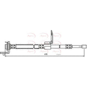 Apec Brake Hydraulic Hose Line Front Right HOS3730