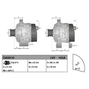Denso Car Alternator 12V DAN510