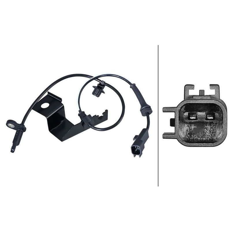 Hella ABS Wheel Speed Sensor Front Right 6PU 358 217-341