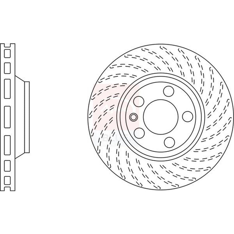 Apec 2 x Vented Front Brake Discs SDK6411