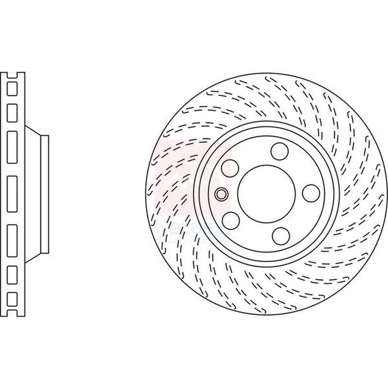 Apec 2 x Vented Front Brake Discs SDK6411