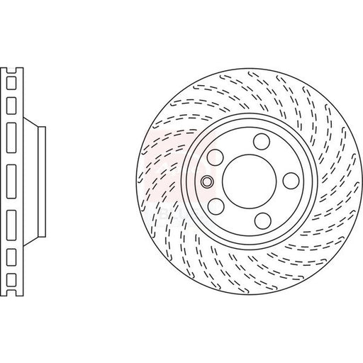 Apec 2 x Vented Front Brake Discs SDK6411