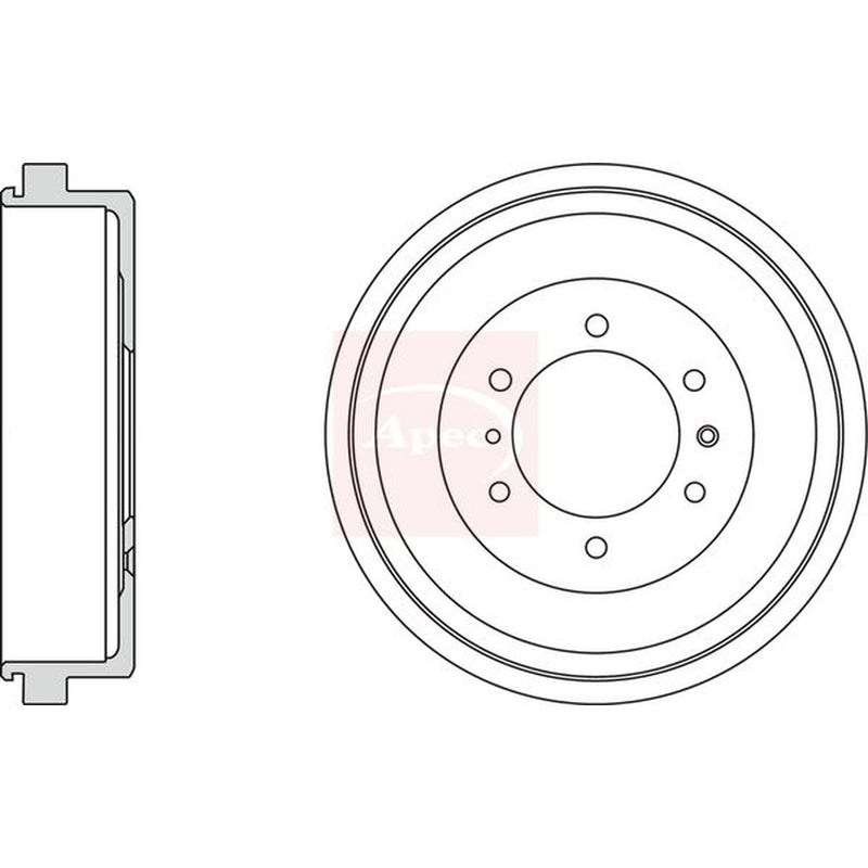 Apec Brake Drum Assembly Rear DRM9974