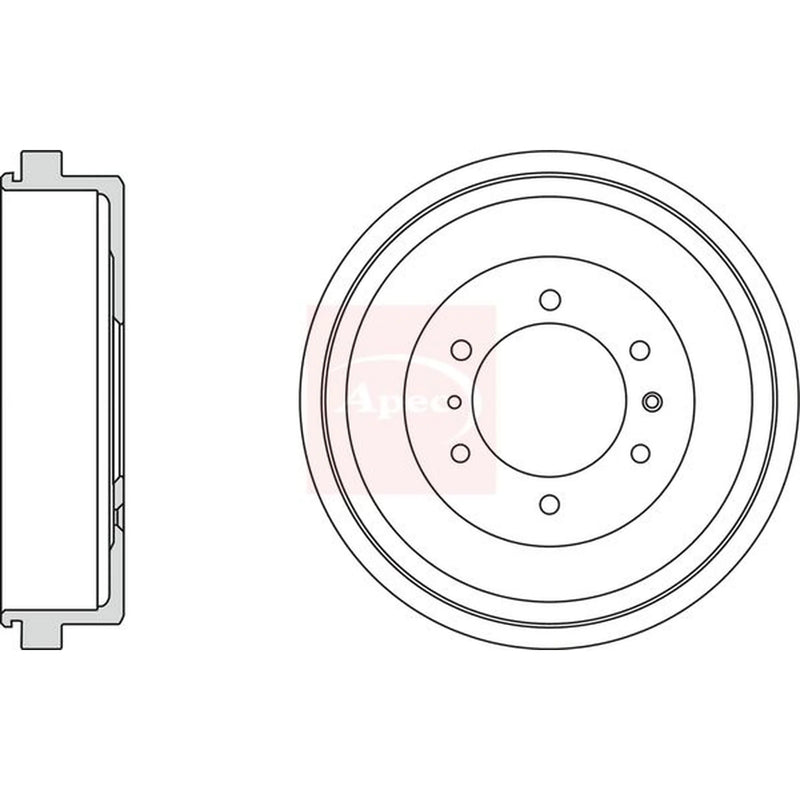 Apec Brake Drum Assembly Rear DRM9974