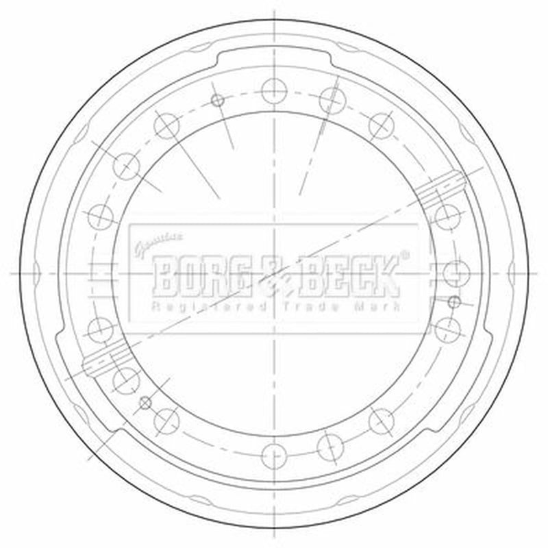 Borg & Beck Brake Drum Assembly Rear BBR32536