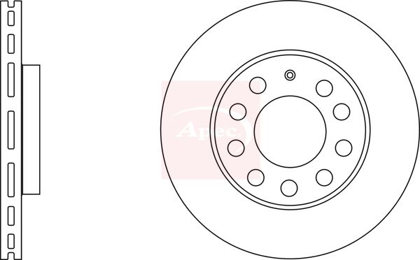 Apec 2 x Brake Disc Set Vented