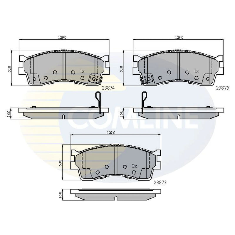 Comline 4 x Front Brake Pad Set CBP3941