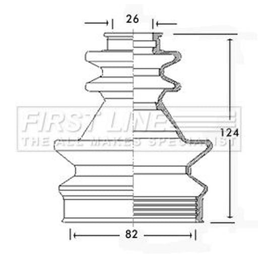 First Line Drive Shaft Bellow Kit Front Left FCB2509