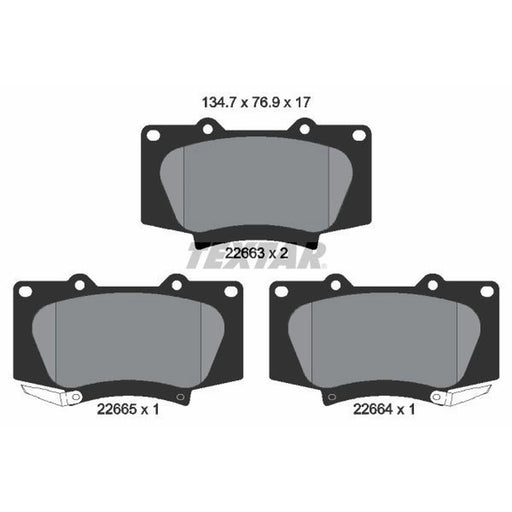 Textar Brake Pad Set 2266301