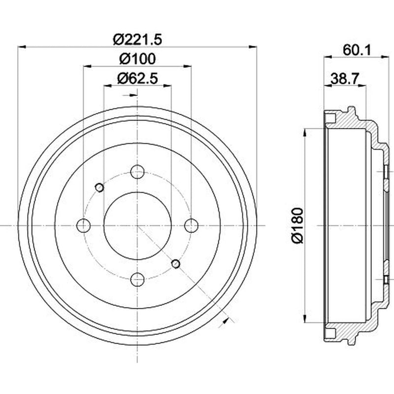 Mintex Brake Drum Assembly Rear MBD355