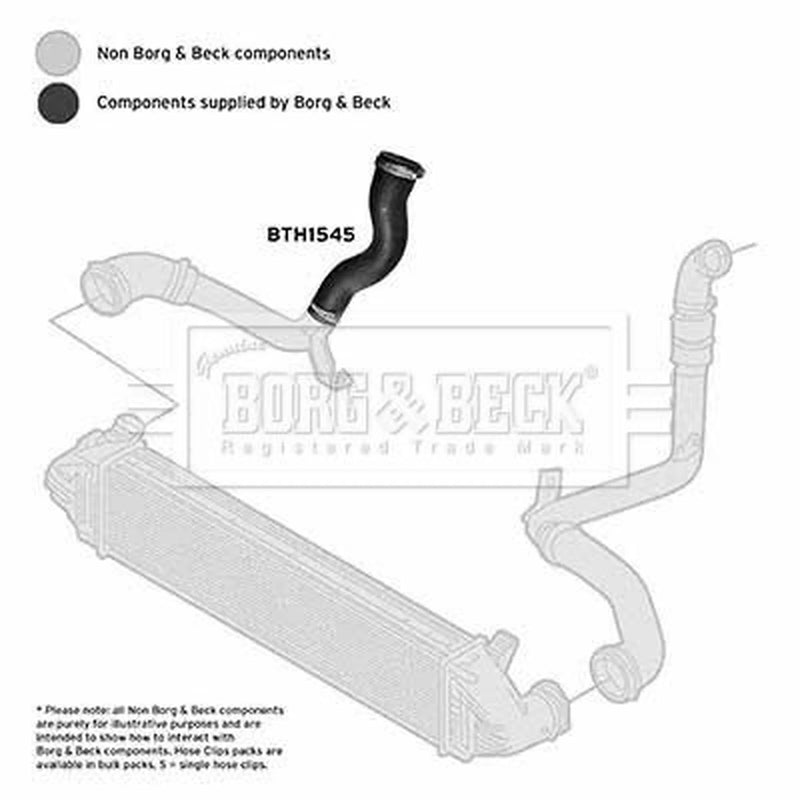 Borg & Beck Intercooler Turbo Charge Air Hose BTH1545