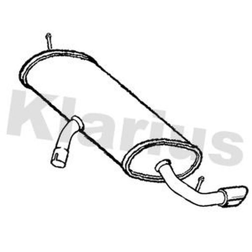 Klarius Box With Tail Pipe Rear VW1636A