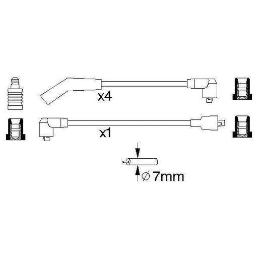 Genuine Bosch Ignition Lead B772 Fits Rover 100 111 - 1.1 - 90-99 0986356772 Bosch  - Town Parts