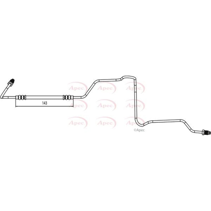 Apec Brake Hydraulic Hose Line Rear Left HOS4118